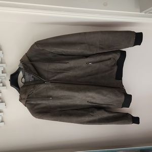 Vince 100% leather bomber with hood